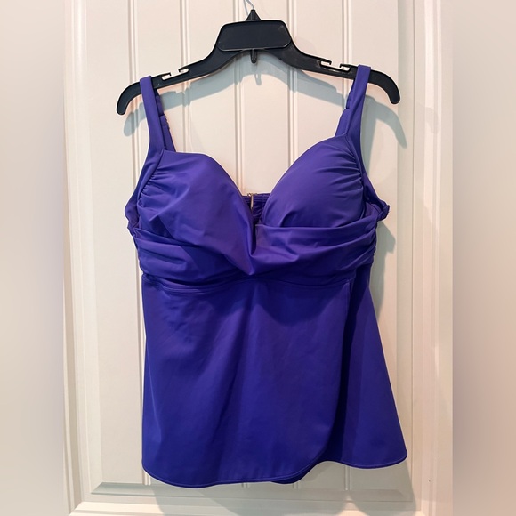 SOMA Swim Top Tankini Ladies Sz 40D EUC Underwire Bra Supportive Quality PC - Picture 1 of 6